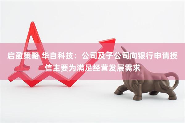 启盈策略 华自科技：公司及子公司向银行申请授信主要为满足经营发展需求