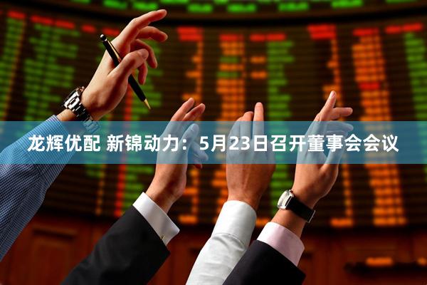 龙辉优配 新锦动力：5月23日召开董事会会议